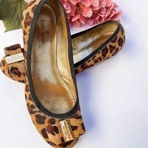 Kate Spade Leopard Tock Ballet Flats - 7.5